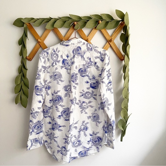 Equipment Henri Silk Blouse Blue English Rose - Picture 6 of 6